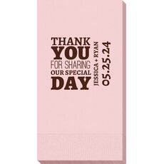 Sharing Our Special Day Guest Towels