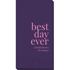 Best Day Ever Big Word Guest Towels