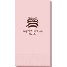Sophisticated Birthday Cake Guest Towels