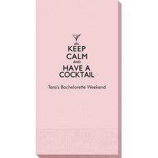 Keep Calm and Have a Cocktail Guest Towels