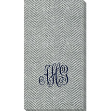 Charcoal Flax Linen Like Design Your Own Caspari Guest Towels