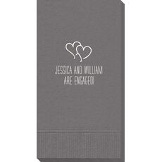 Modern Double Hearts Guest Towels