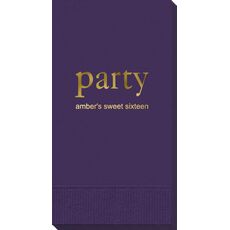 Big Word Party Guest Towels