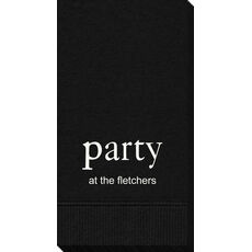 Big Word Party Guest Towels