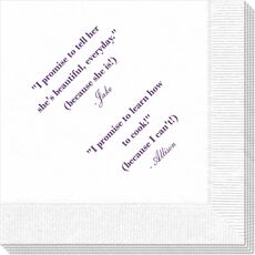Your Personalized Text Napkin