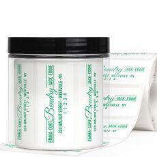 Beudry Rectangle Address Labels in a Jar