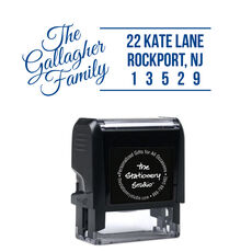 Gallagher Rectangular Address Self-Inking Stamp