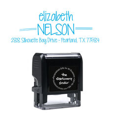 Elizabeth Rectangle Address Self-Inking Stamp