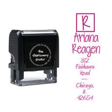 Ariana Vertical Address Self-Inking Stamp