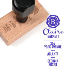 Barnett Vertical Wood Handle Rubber Stamp