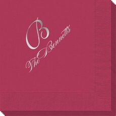 Pick Your Initial Monogram with Text Napkins