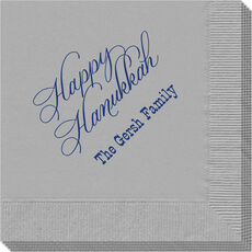 Elegant Happy Hanukkah Napkins