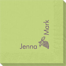 Corner Text with Grapes Napkins