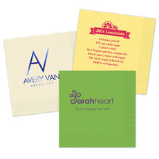 Custom Napkins with Your 1-Color Artwork with Text we will Typeset