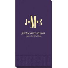 Condensed Monogram with Text Guest Towels