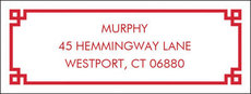 Red Corner Key Address Labels