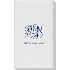 Script Monogram with Text Linen Like Guest Towels