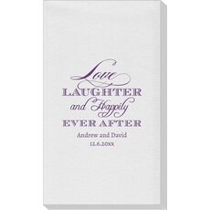Love Laughter Ever After Linen Like Guest Towels