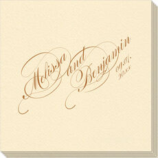 Romantic Script Linen Like Napkins