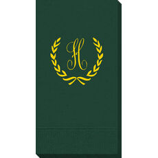Laurel Wreath with Initial Guest Towels