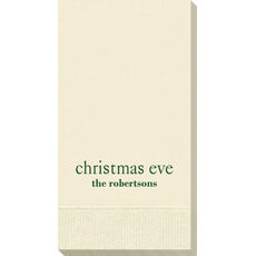Big Word Christmas Eve Guest Towels