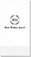40th Wreath Guest Towels