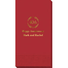40th Wreath Guest Towels