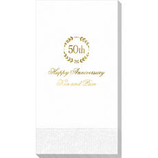 50th Wreath Guest Towels