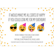 Emoji All Sorts of Happy Birthday Invitations