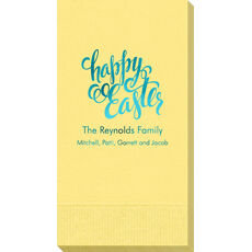Calligraphy Happy Easter Guest Towels