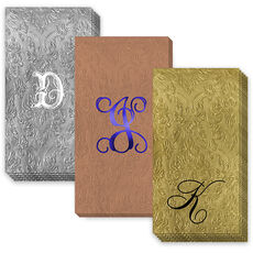 Carte Embossed Single Initial Guest Towels