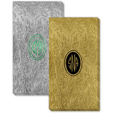 Outlined Oval Monogram Carte Guest Towels