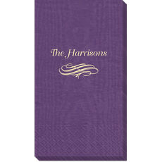 Scroll Moire Guest Towels