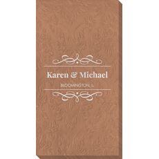 Modern Flourish Framed Carte Guest Towels