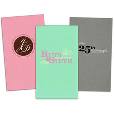 Custom Linen Like Guest Towels with Your 2-Color Artwork