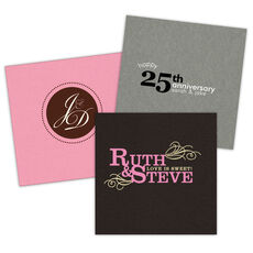 Custom Linen Like Napkins with Your 2-Color Artwork
