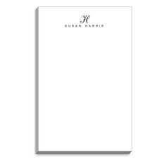 Classic Script Initial and Name Notepads