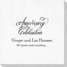Elegant Anniversary Celebration Luxury Deville Napkins