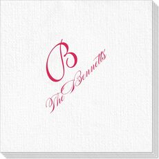 Pick Your Initial Monogram with Text Deville Napkins