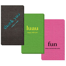 Design Your Own Big Word Moire Guest Towels