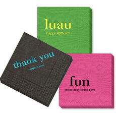 Design Your Own Big Word Moire Napkins