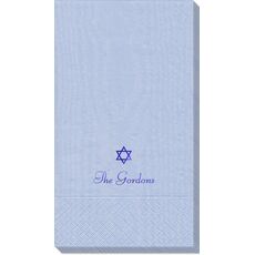 Little Star of David Moire Guest Towels