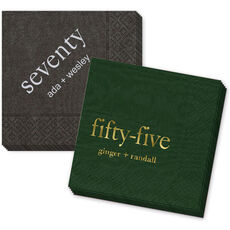 Select Your Big Number Moire Napkins
