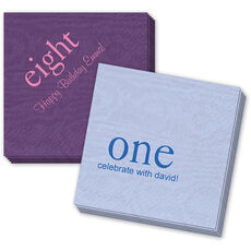 You Create Your Big Number Moire Napkins