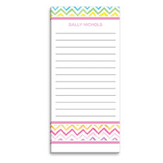 Watercolor Chevron List Notepad