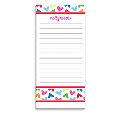 Hearts and Rainbows List Notepad