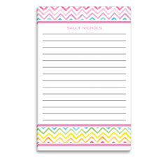 Watercolor Chevron Notepad