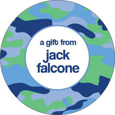 Blue Camo Gift Stickers