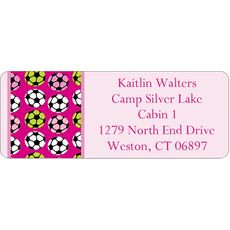 Girls Soccer Return Address Labels