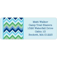 Blue Chevron Address Labels